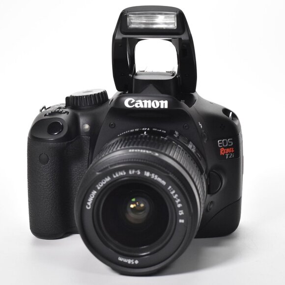 Canon EOS Rebel T2i DSLR 18MP 18-55mm Lens HD Video 675 Clicks 32GB SD Card - Picture 2 of 16